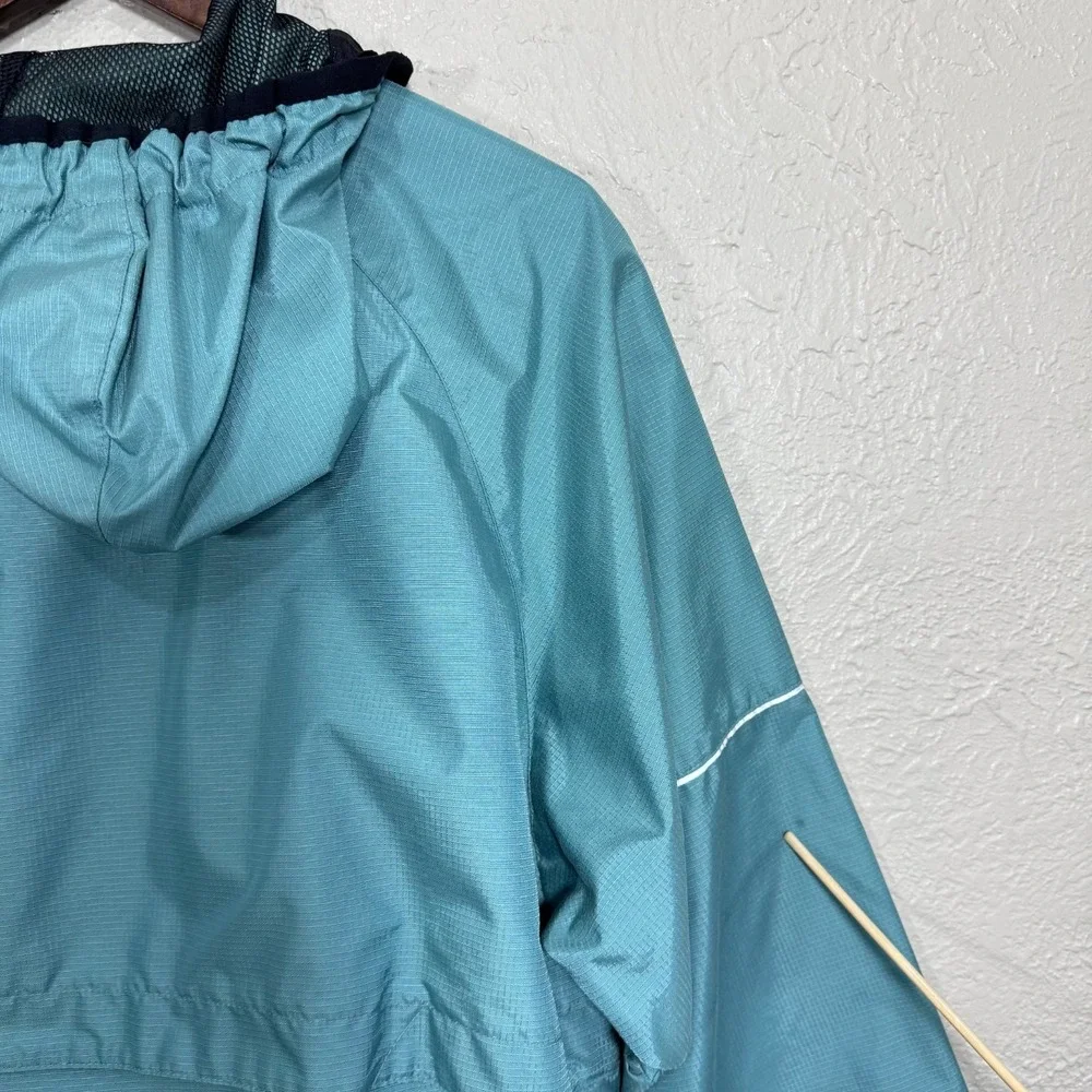 Vtg 90s‎ Nike Anorak Jacket Lg Ripstop Windbreaker Spellout Logo Streetwear Y2K